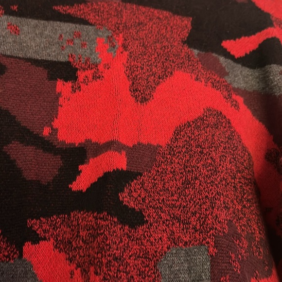Red Abstract Sweater - Picture 2 of 4